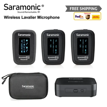Saramonic Yanıp Sönen 500 Blink500 Pro B1 B2 2.4 G Hz Çift Kanallı Kablosuz Yaka Yaka Mikrofonu DSLR kamera için akıllı telefonlar