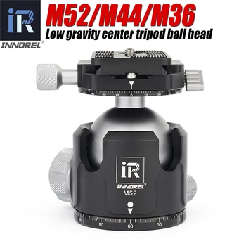 INNOREL M52/M44 / M36 topu kafa panoramik video standı kafa yeni düşük ağırlık merkezi alüminyum tripod ballhead maksimum yük 30 KG