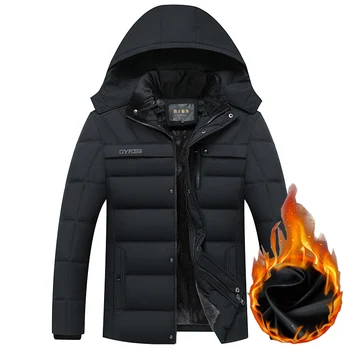 Yeni Kış Ceket Erkekler-20 Derece Kalınlaşmak Sıcak Erkekler Parkas kapüşonlu ceket Polar adamın Ceketler Dış Giyim Jaqueta Masculina