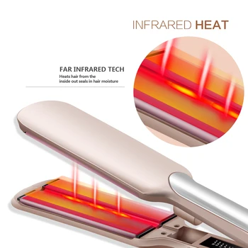 Kızılötesi düzleştirici anında ısıtma bukle makinesi profesyonel saç düzleştirici titanyum düzleştirici kızılötesi saç düzleştirici