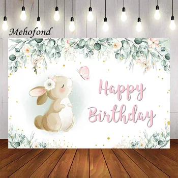 Mehofond Fotoğraf Arka Plan Bahar Çiçek paskalya tavşanı Doğum Günü Partisi Tavşan dekoratif kelebek fotoğraf arka fonu Fotoğraf Stüdyosu Prop