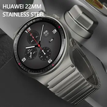 Orijinal Titanyum Gri Kayış huawei saat GT2 Pro 22mm Paslanmaz Çelik Correa Metal saat kayışı için GT2 46mm GT2e Bilek Bandı