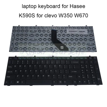 ABD için Yedek klavyeler Hasee K590S K660E Clevo W350 ET SK W370 W670 İngilizce 6 80 W6701 010 1G siyah klavye çerçeve yeni