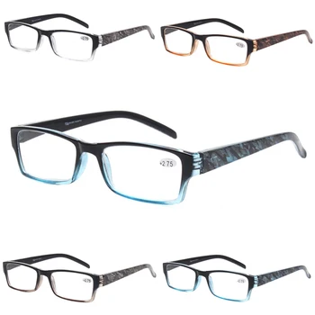 Henotin okuma gözlüğü Bahar Menteşe Erkekler ve Kadınlar Retro Desen Ayna Bacaklar HD Reçete Diyoptri Gözlük +2.0+3.0+5.0+6.0