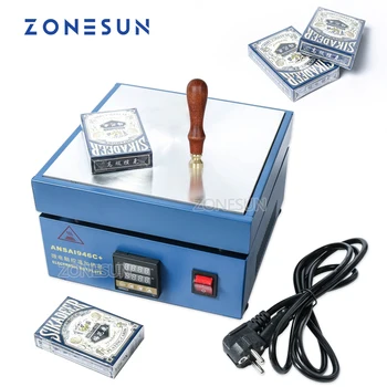 ZONESUN 850W Telefon Tamir Makinesi Sigara Parfüm oyun kartı Poker Kozmetik BOPP film sarma makinesi Yapıştırma Makinesi