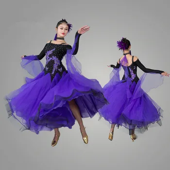 2016 standart balo salonu elbise balo salonu dans yarışması elbiseler vals elbise kostüm danse 4 renk flamenko