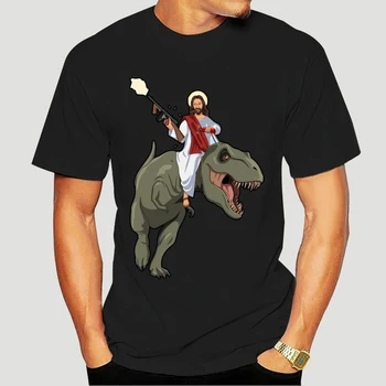 İsa Bir T-Rex komik tişört Erkek Kadın Tüm Boyutları %100 % pamuk komik baskı t-shirt erkek kadın gömlek 3460X