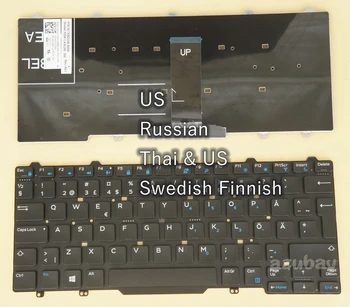ABD Rus Tay İsveççe Fince SD FI dell için klavye Latitude E5450 5450 E7450 E5470 E7470 5480 5488 5490 5491 5495 7480 7490