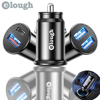 Elough araba cep telefonu şarjı PD QC hızlı şarj USB C araba şarjı QC 3.0 40W 5A Tipi PD Hızlı Şarj