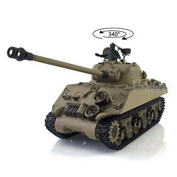 2.4 G Henglong 1/16 Ölçekli TK7. 0 Plastik Versiyonu M4A3 Sherman RTR RC Tankı Modeli 3898 TH17665