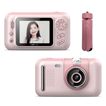 Çocuklar dijital kamera İle Flip Lens, HD Dijital Video Kaydedici Kamera Noel Oyuncaklar İçin Çocuk doğum günü hediyesi