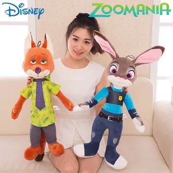 Disney Zootropolis Filmler Peluş Bebek Kawaii Nick Wilde Judy Hopps Doldurulmuş Hayvanlar Sevimli Oyuncak Peluş Modeli Çocuk noel hediyesi