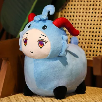 Anime Genshin Darbe Ganyu Sevimli Koyun Tema Peluş Dolması 30cm Bebek Oyuncak yumuşak kırlent Oyunu Sahne Cosplay Noel Hediyesi