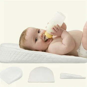 Sıcak Yenidoğan Bebek Uyku Yastık Anti Bebek Tükürmek Süt Beşik Karyolası Uyku Konumlandırma Kama Anti-Reflü Yastık Pamuk Ped Mat
