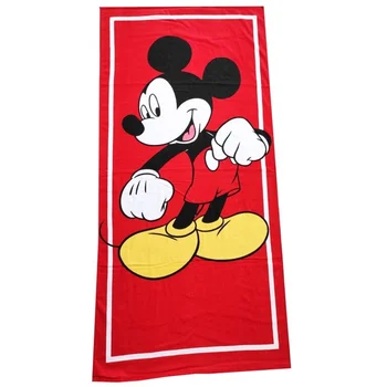 Disney Karikatür Minnie Mickey Mouse %100 % Pamuk Kız Çocuklar Gençler Banyo / Plaj Havlusu 75x150cm Çocuk Yüzme Havlusu