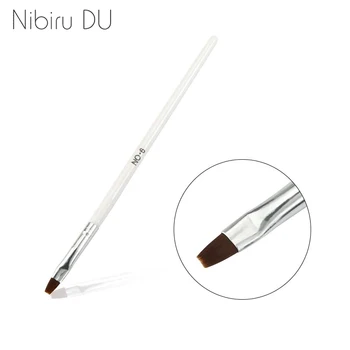 1 Adet Akrilik UV Jel Tırnak Fırçası Beyaz Fransız İpuçları Degrade Boyama cetvel kalemi Manikür Temizleme Manikür Tırnak Sanat Aracı