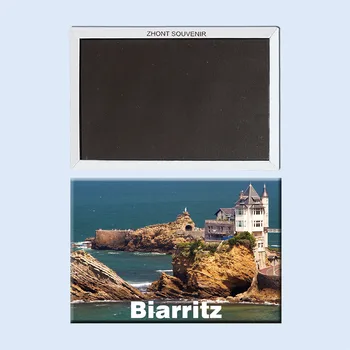 Biarritz deniz manzarası Atlantik kıyısı, Fransa 22474, müze hediyelik eşya Dünya Çapında Turistin Hediyelik Eşyaları; buzdolabı mıknatısı hediyesi