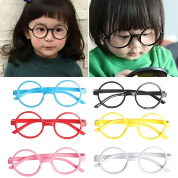 Sevimli Çocuklar Yuvarlak Gözlük Çerçeve Ultra Hafif Şeker Renk Moda Gözlük Çerçeveleri Çocuk Erkek Kız Gözlük Taşınabilir Koruma
