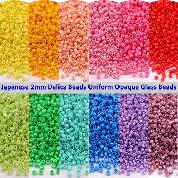 2mm Delica Boncuk Japon 39 Opak Renkler Üniforma Cam halka boncuk Giysiler İçin Dikiş El Sanatları DIY Takı Yapma Aksesuarları