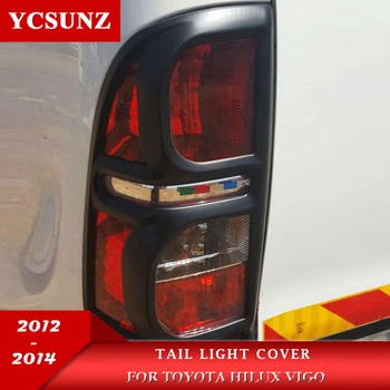 2012 ABS Mat Siyah Dış Arka lamba aydınlatma koruması Toyota Hilux Vigo 2012 İçin 2013 2014 araba Aksesuarları