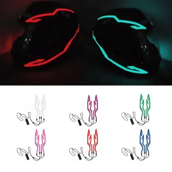 LED Motosiklet kask lambası Sürme Sinyal LED Şerit yanıp sönen ışık Çubuğu DIY Kask Led Şerit Motosiklet Şarj Edilebilir Dayanıklı Kiti