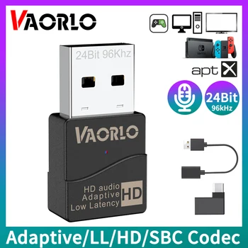 Orijinal VAORLO KB8P KB9P 16-24Bit USB Bluetooth 5.2 kablosuz av alıcısı-vericisi Adaptif HD LL SBC 40ms Düşük Gecikme Hifi Kablosuz Adaptör