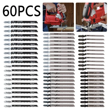 60 adet Jig Testere Bıçakları Pistonlu Testere Bıçağı El testere Saber Testere bıçağı Metal Pistonlu Testere Elektrikli El Aletleri Aksesuarları