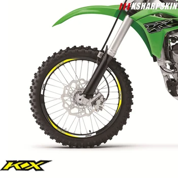 Motosiklet lastik iç halka yansıtıcı şerit çıkartmalar renkli su geçirmez çıkartmaları Kawasaki KX 450 2020-2021 21 19