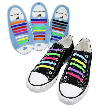 16 ADET Silikon Elastik Ayakabı Yaratıcı Tembel Hiçbir Kravat Ayakkabı Bağı Bağlama Çocuklar Yetişkin Sneakers Ayakkabı Aksesuarları Dantel Zapatillas