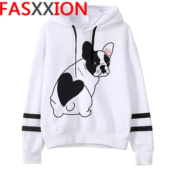 Fransız Bulldog hoodies femme hip hop Ulzzang streetwear kadın hoodies tişörtü grunge