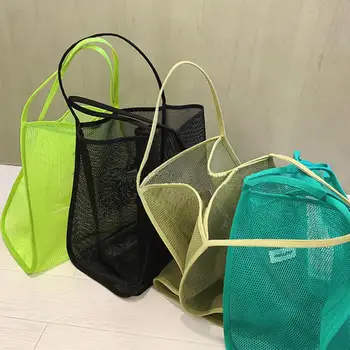 2022 Yeni Ins Rüzgar şeffaf ağ omuz çantaları moda ışık ve Çok Yönlü Büyük kapasiteli Taşınabilir alışveriş çantası Günlük Kullanım Çantası