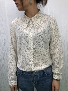 Kadın Bluzlar 2020 Yeni Bahar Sonbahar Yaka Uzun Kollu Ofis Gömlek Bluz Gömlek Casual Tops