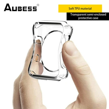 Aubess Yumuşak silikon kılıf Apple Ürünü İçin 6 SE 5 4 3 42mm 38MM Kapak koruyucu kabuk İçin iWatch Serisi 6 5 40MM 44MM Tampon