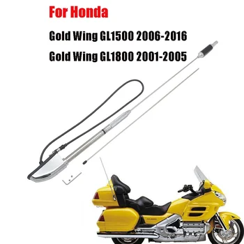 Honda için Glodwing GL1800 GL1500 GL1800P GL1800HPNA Ses Konfor Navı GL1800A 2001-2014 Altın kanat Motosiklet Krom Anten Kiti