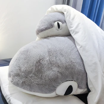 70 cm Anime Peluş Bebek Kawaii Sharkitty Yastık Yumuşak Dolması Uyku Yastık Noel Çocuk Anime Noel Oyuncak Hediyeler
