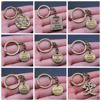 1 Adet Anahtarlık Bronz Kaplama Etiket anahtar zincirleri moda sıcak satış sevimli anahtarlık anahtarlık sevimli anahtarlık