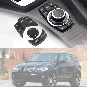 BMW için 1 3 5X1X5X6 Serisi Yeni Araba Konsolu İDrive Çoklu Ortam Kontrol Düğmesi Menü Düğmesi Anahtarı Oto İç Aksesuarları Kapakları