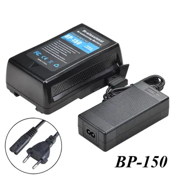 USB bağlantı noktası ve led ışık + D-Tap Adaptör Şarj Cihazı ile 10400mAh BP-150 V-Mount / V-Lock Pil