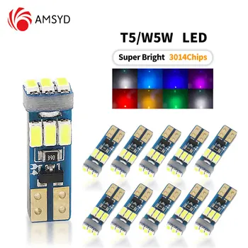 10 Adet yeni T5 W3W W1. 2W 70 73 74 süper parlak LED Ampuller araba uyarı göstergesi gösterge paneli ışık otomatik Pano Göstergesi Lambaları
