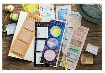 60pcs/çok Not Yastıkları Malzeme Kağıt Büyük sürüm çok grup Önemsiz Günlük Scrapbooking Kartları Retro arka Plan Dekorasyon Kağıt