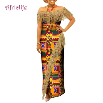 Kadınlar için afrika Elbiseler Parti yaklaşık 18 CM Altın Fringe Trim Süslemeleri Düğün Giyim WY8800
