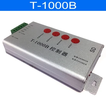DC5V-24V T-1000B SD Kart WS2801 WS2811 WS2812B LPD6803 8806 Piksel DMX512 RGB Denetleyici LED ışık şeridi Dijital