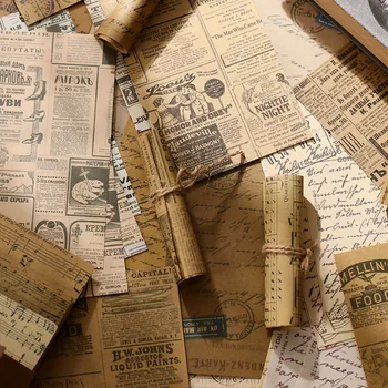 60 adet / paket Malzeme Kağıt Antika Edebiyat Gazete El Hesabı DIY Dekoratif Malzeme Kağıt Memo dekorasyon 6 stilleri