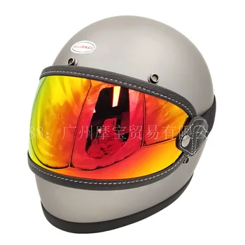 Yeni Motosiklet HD Kask Kabarcık Kalkan Lens Güneş Gözlüğü Aksesuarları Fit Retro Biltwell Gringo ÇAN YAKUT Kask Gözlük