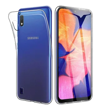 Tam Vücut Koruyucu telefon kılıfı Kapak için Samsung Galaxy A10 SM-A105M / DS 2019 Yumuşak TPU Silikon Şeffaf SamsungA10 Galaxy-A10