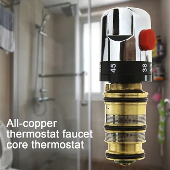 Termostatik Vana mikser Sıcak Soğuk Konu Pirinç Aksesuar Musluk Ev Banyo Sıcaklık su ısıtıcı Ayarlamak Bakır
