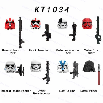 8 adet / takım 501st legion Darth Stormtroopers Vader Araya Yapı Taşları Tuğla Yıldız Modeli Rakamlar Wars Oyuncak Çocuk Hediye KT1034