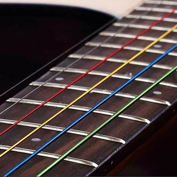 6 adet Gökkuşağı Renkli Gitar Dizeleri 1-6 E-A Klasik Klasik Gitar Dizeleri Klasik Akustik Halk Gitar Parçaları Aksesuarları