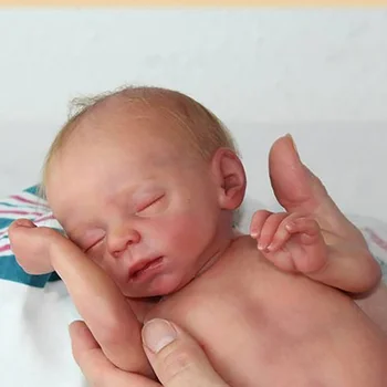 15 İnç Yeniden Doğmuş Bebek Kiti Nimet Premium Boyutu Uyku Bebek DIY Boş Kiti Simülasyon Bebek Oyuncak Vücut (bez + Bacaklarda + Kafa)