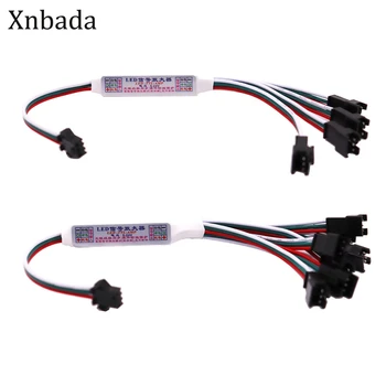 Mini TTL Sinyal WS2812B WS2811 SK6812 3Pin RGBİC Adreslenebilir için Amplifikatör Tekrarlayıcı LED Şerit Dize Via Michele 5 Modül 1 24 V LED